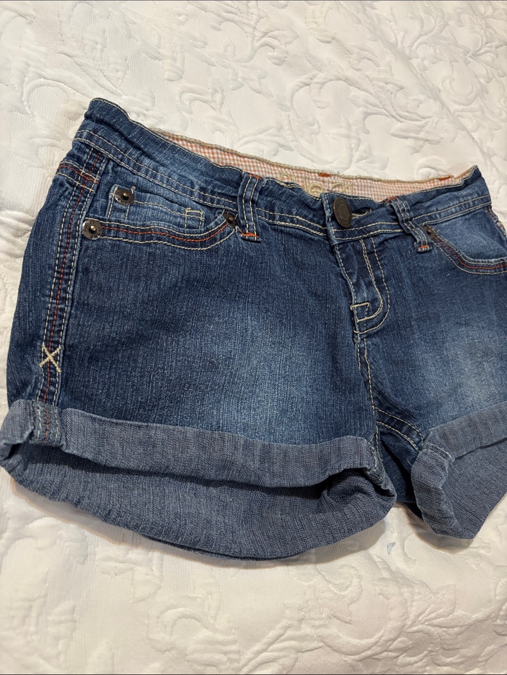 Rue21 Dark Blue Cuffed Denim Shorts - Picture 2 of 5